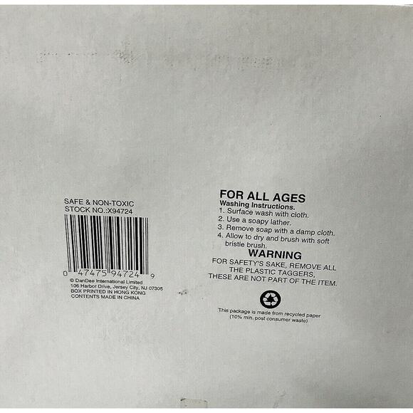 VTG New MILLENNIUM 2000 Dan Dee TEDDY BEAR Black Silver Gold PLUSH 1st Edition - Picture 6 of 6